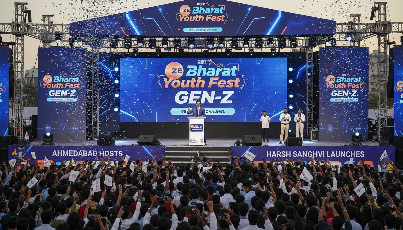 Ahmedabad Hosts Zee Bharat Youth Fest Harsh Sanghvi Launches Gen Z